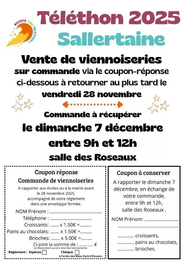 Vente viennoiseries téléthon